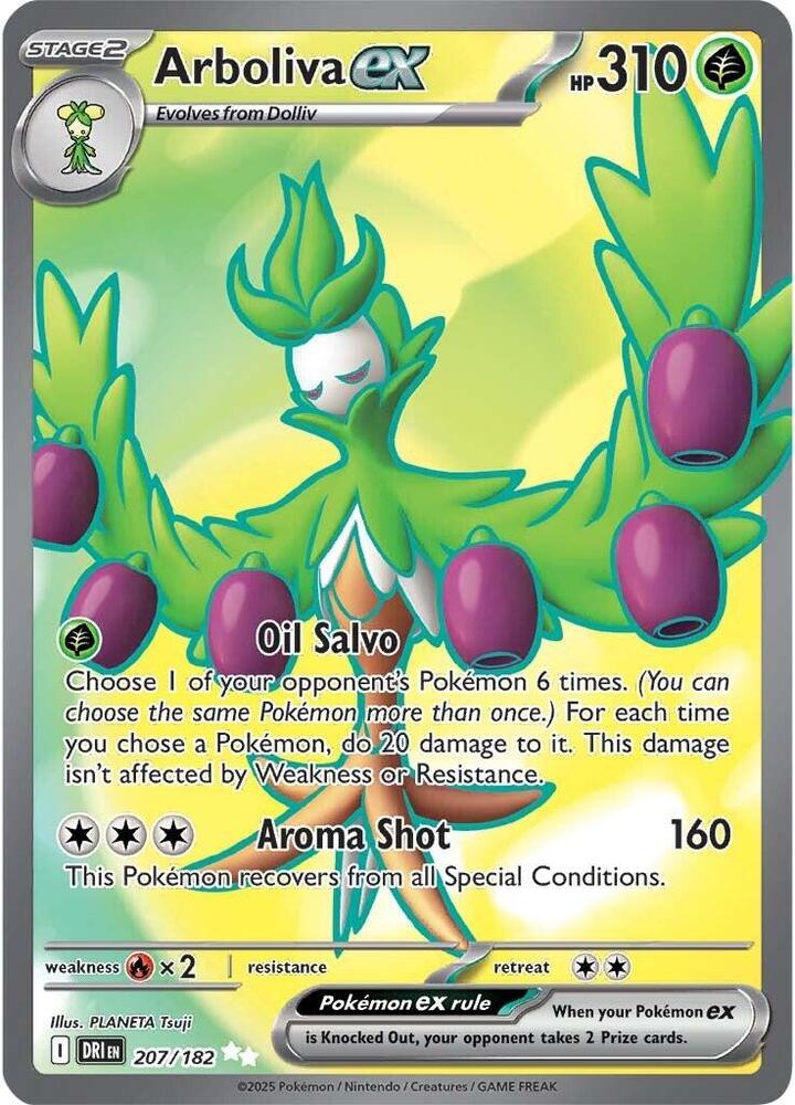 Arboliva ex 207/182 card from SV10: Destined Rivals
