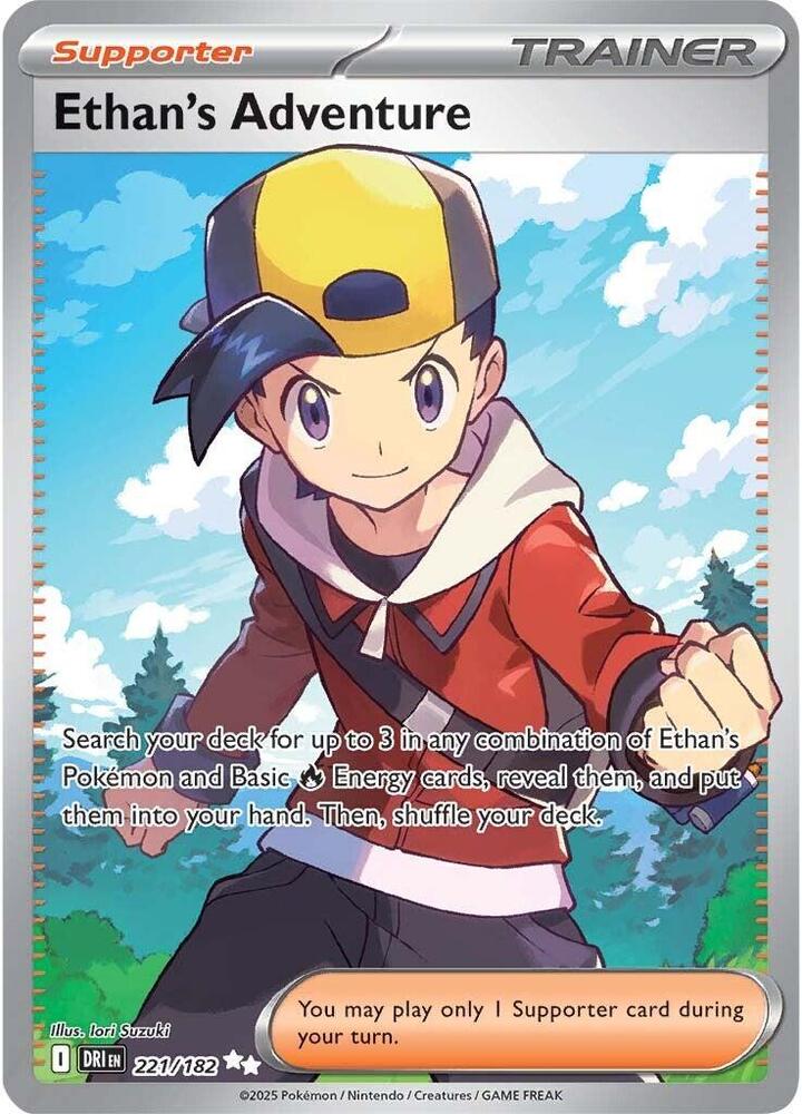 Ethan's Adventure 221/182 card from SV10: Destined Rivals