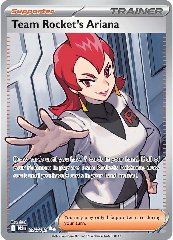 Team Rocket's Ariana 224/182 card from SV10: Destined Rivals
