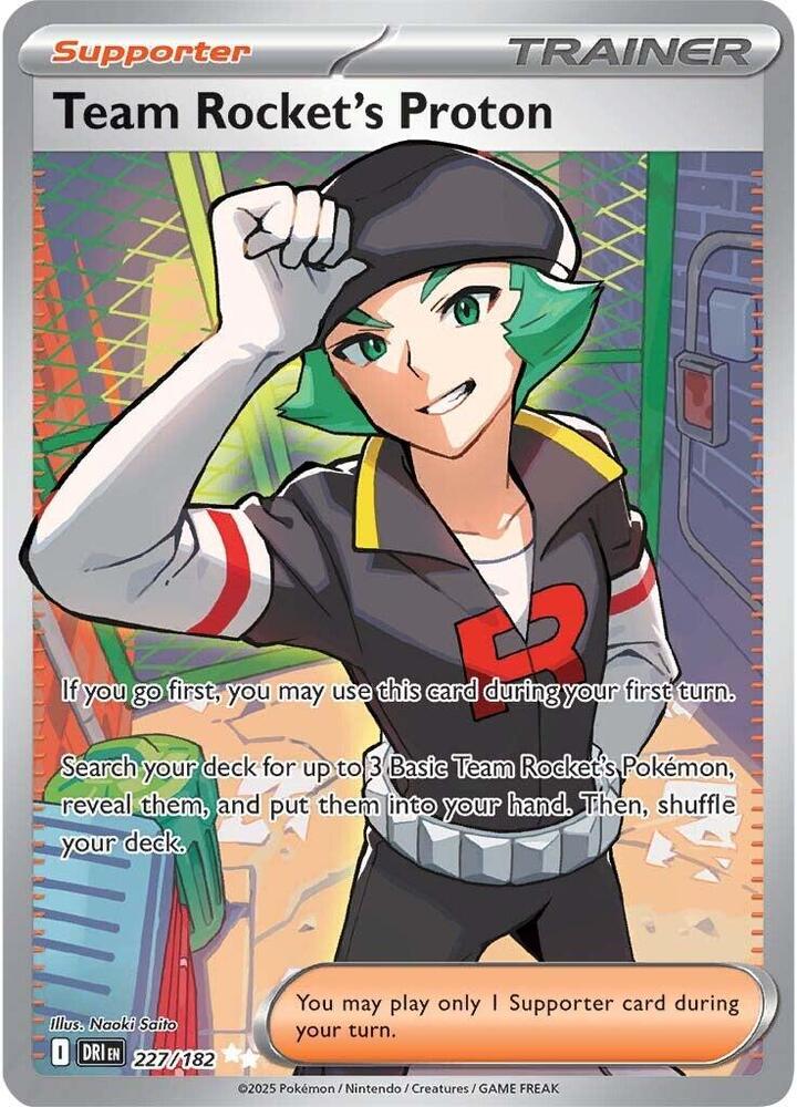 Team Rocket's Proton 227/182 card from SV10: Destined Rivals