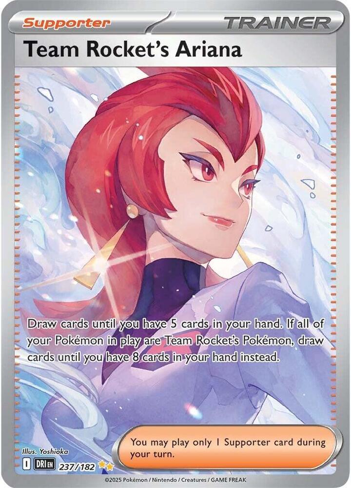 Team Rocket's Ariana 237/182 card from SV10: Destined Rivals