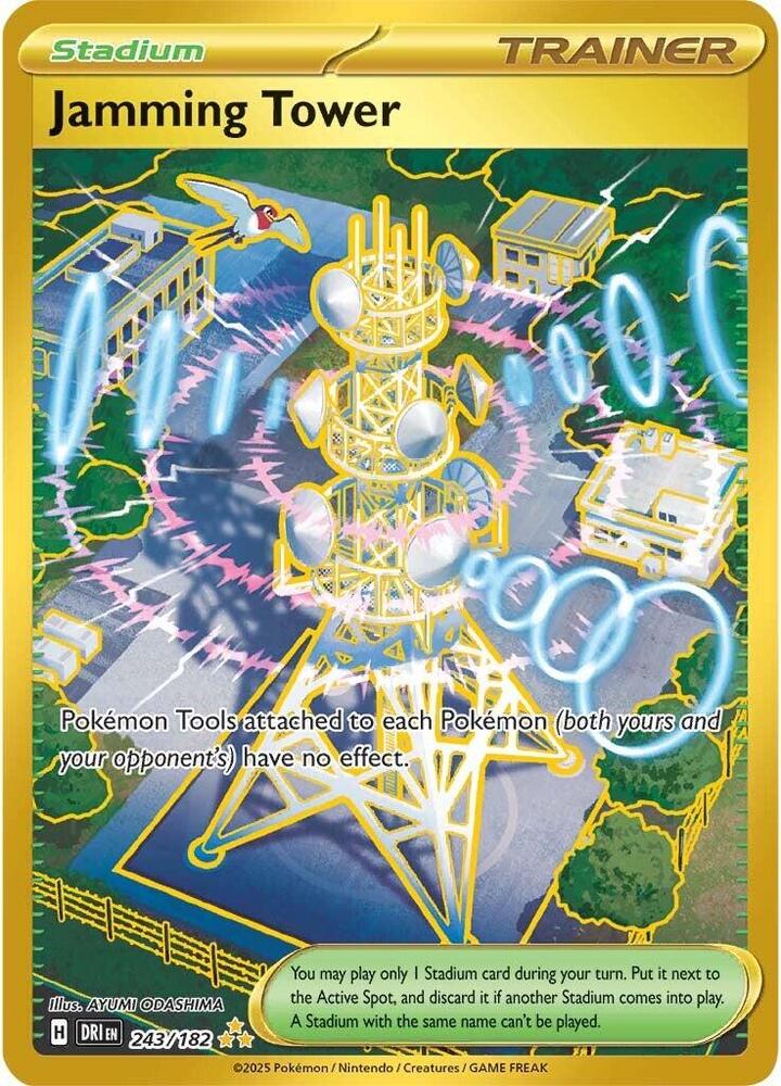 Jamming Tower 243/182 card from SV10: Destined Rivals