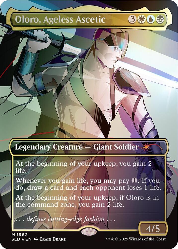 Oloro, Ageless Ascetic (Rainbow Foil) 1962 card from Secret Lair Drop Series
