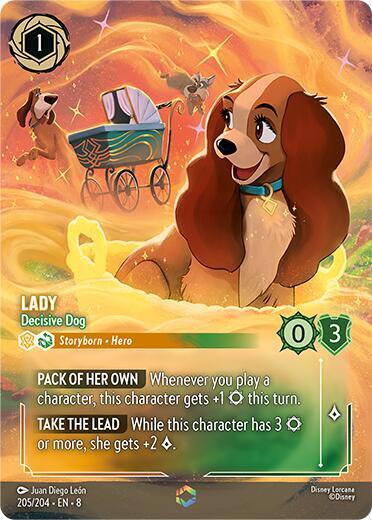 Lady - Decisive Dog (Enchanted) 205/204 card from Reign of Jafar
