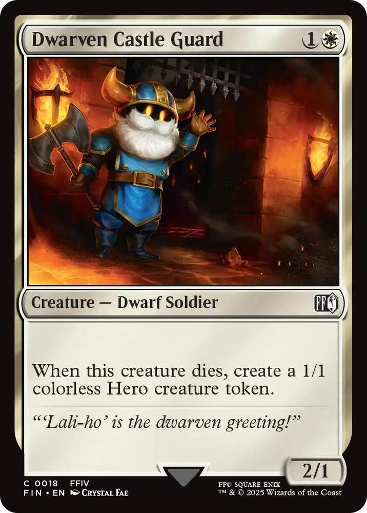 Dwarven Castle Guard 18 card from FINAL FANTASY