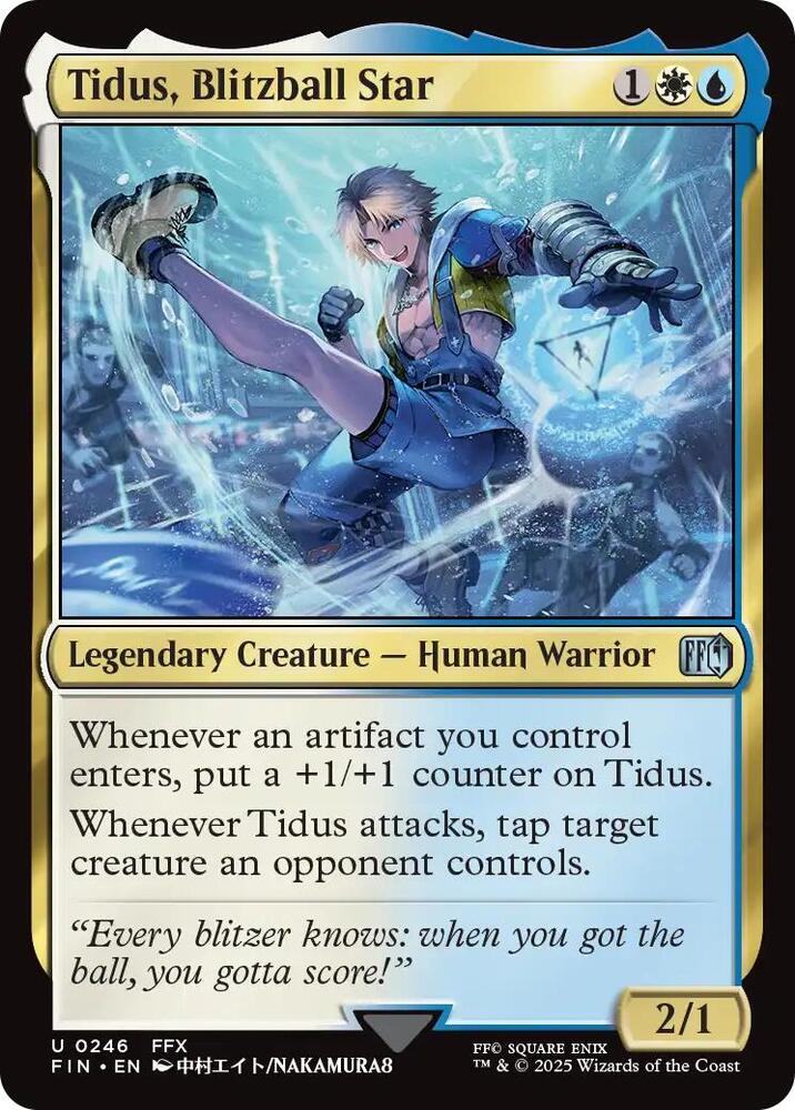 Tidus, Blitzball Star 246 card from FINAL FANTASY