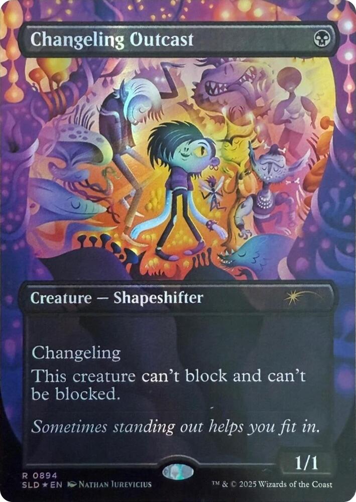 Changeling Outcast (Rainbow Foil) 894 card from Secret Lair Drop Series