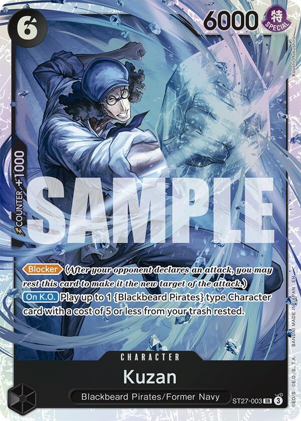 Kuzan ST27-003 card from Starter Deck 27: BLACK Marshall.D.Teach