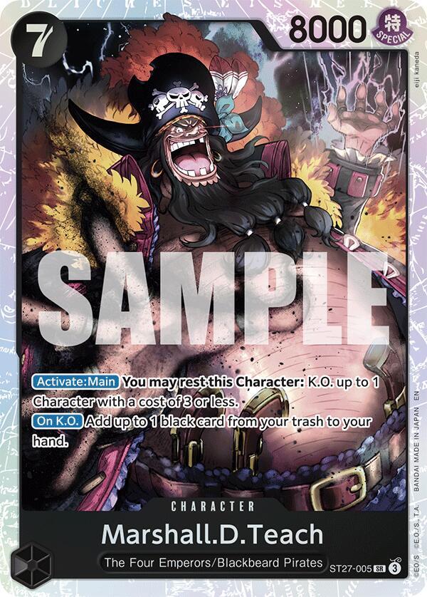 Marshall.D.Teach ST27-005 card from Starter Deck 27: BLACK Marshall.D.Teach