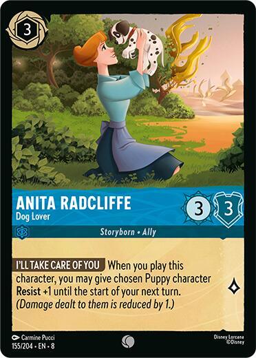 Anita Radcliffe - Dog Lover 155/204 card from Reign of Jafar