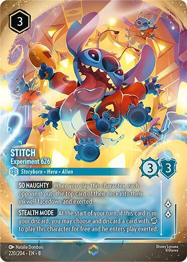 Stitch - Experiment 626 (Enchanted) 220/204 card from Reign of Jafar