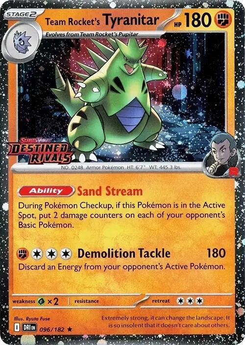 Team Rocket's Tyranitar (Prerelease) 096/182 card from Miscellaneous Cards & Products
