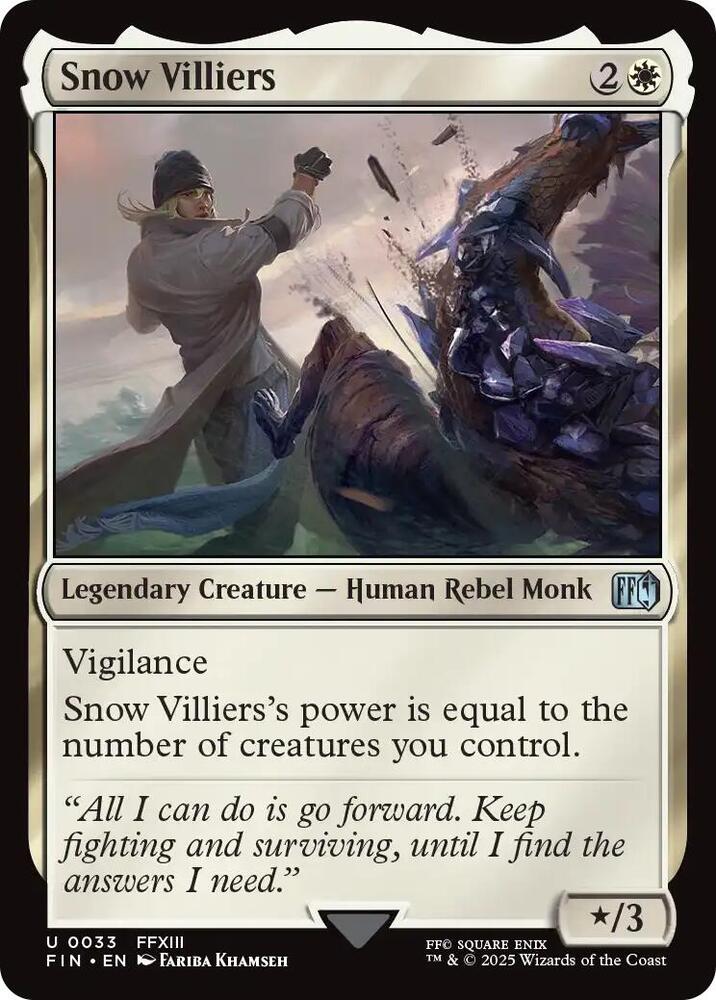 Snow Villiers 33 card from FINAL FANTASY