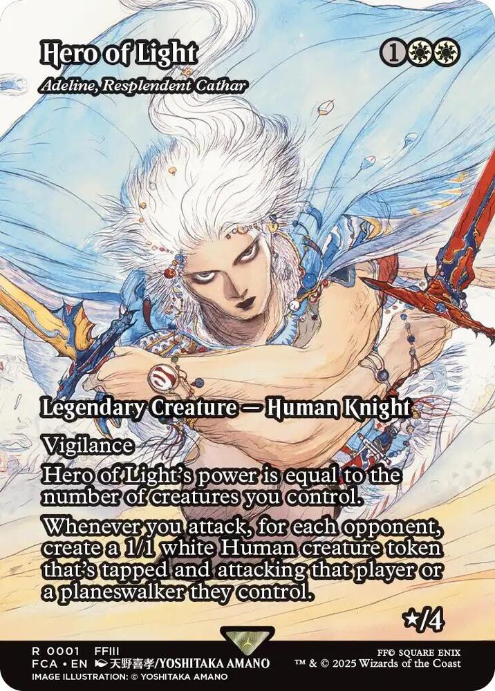 Hero of Light - Adeline, Resplendent Cathar (Showcase) 1 card from FINAL FANTASY: Through the Ages