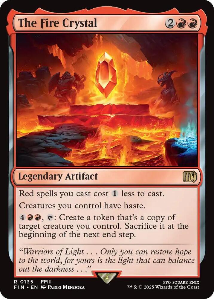 The Fire Crystal 135 card from FINAL FANTASY