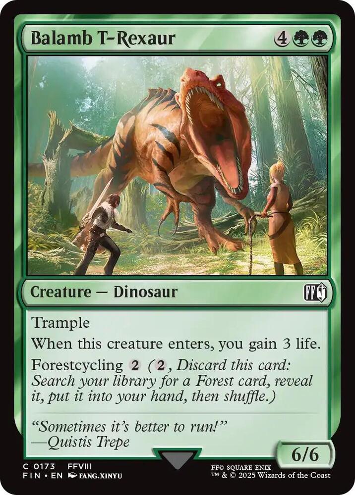 Balamb T-Rexaur 173 card from FINAL FANTASY