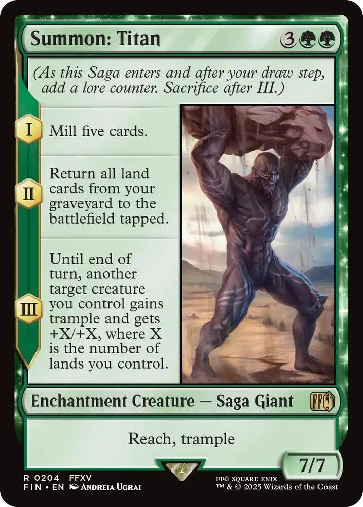 Summon: Titan 204 card from FINAL FANTASY