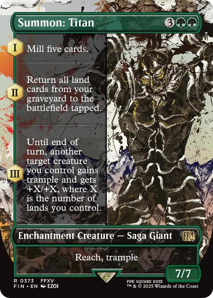 Summon: Titan (Borderless) 373 card from FINAL FANTASY