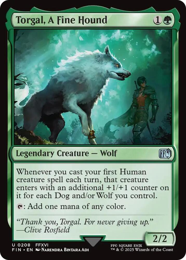 Torgal, A Fine Hound 208 card from FINAL FANTASY
