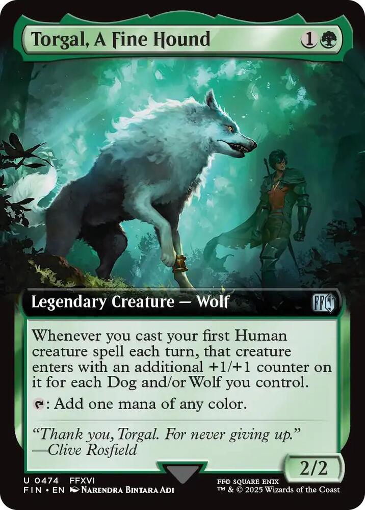 Torgal, A Fine Hound (Extended Art) 474 card from FINAL FANTASY
