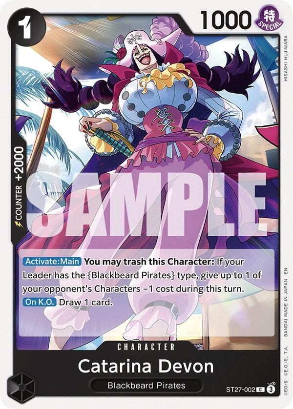 Catarina Devon ST27-002 card from Starter Deck 27: BLACK Marshall.D.Teach