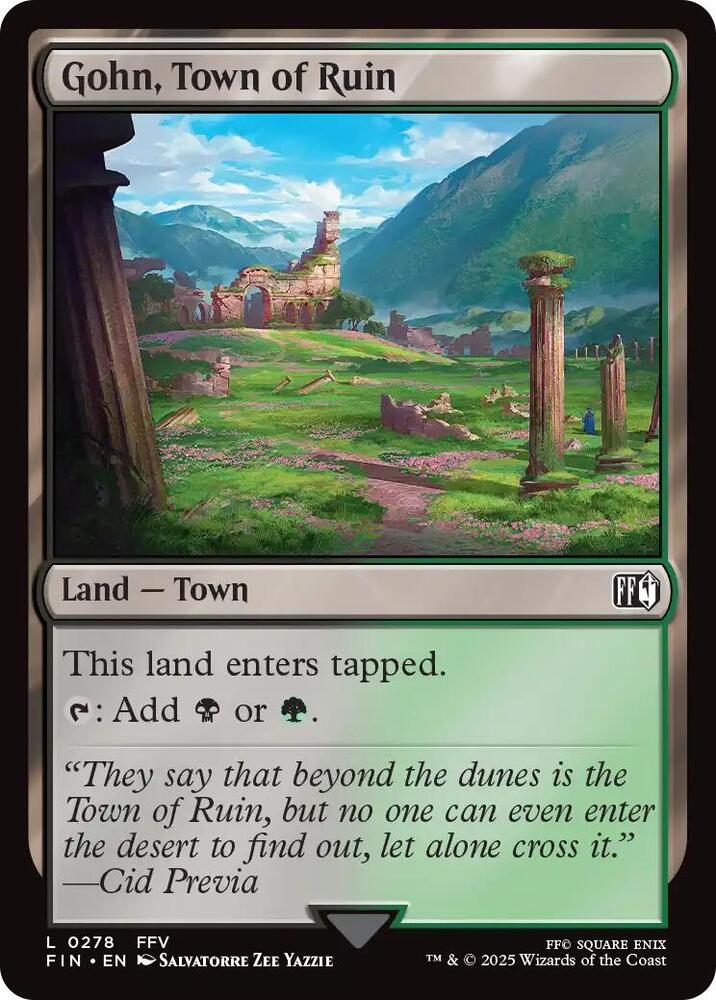 Gohn, Town of Ruin 278 card from FINAL FANTASY