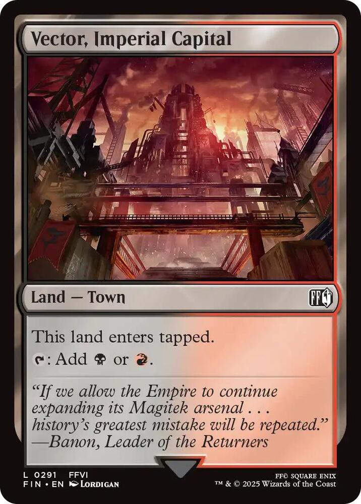 Vector, Imperial Capital 291 card from FINAL FANTASY