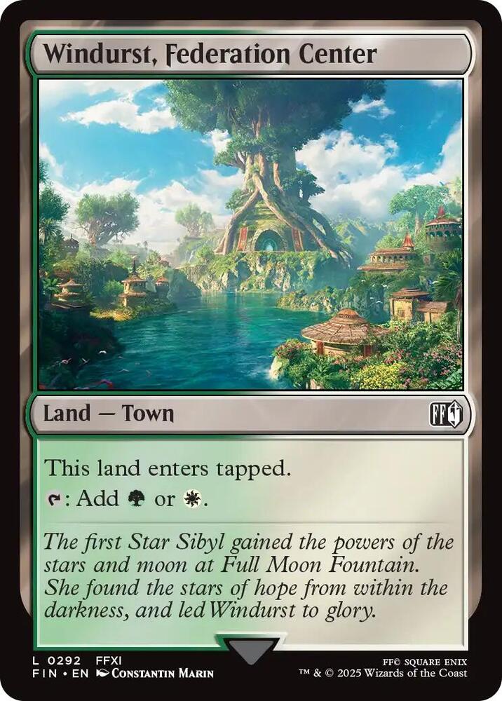 Windurst, Federation Center 292 card from FINAL FANTASY