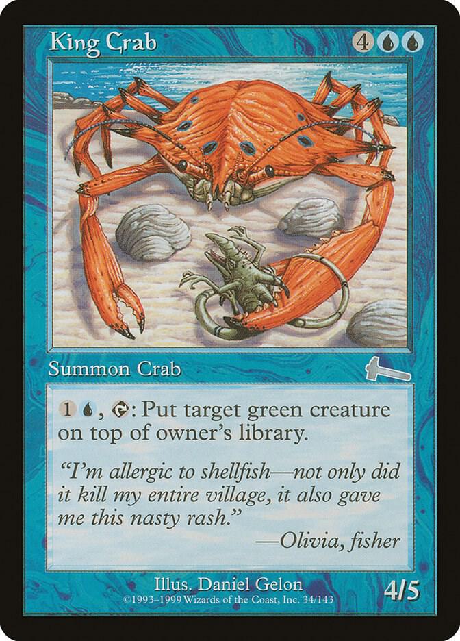 King Crab 34 card from Urza's Legacy