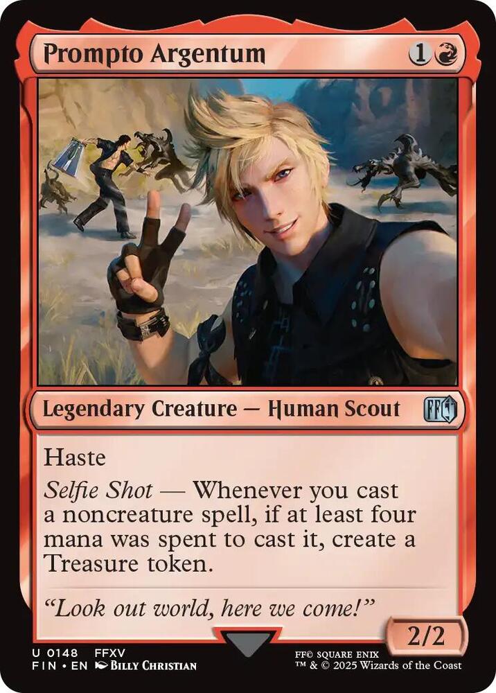 Prompto Argentum 148 card from FINAL FANTASY