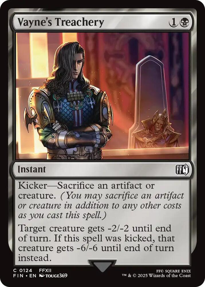 Vayne's Treachery 124 card from FINAL FANTASY