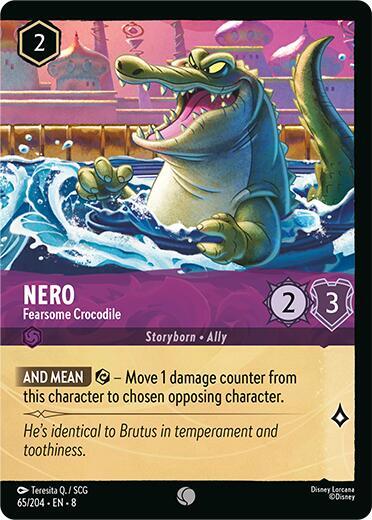Nero - Fearsome Crocodile (Foil) 65/204 card from Reign of Jafar