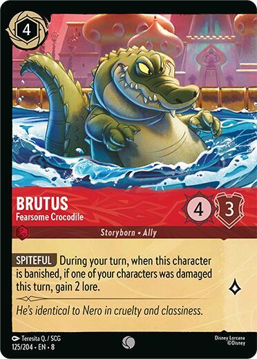 Brutus - Fearsome Crocodile (Foil) 125/204 card from Reign of Jafar