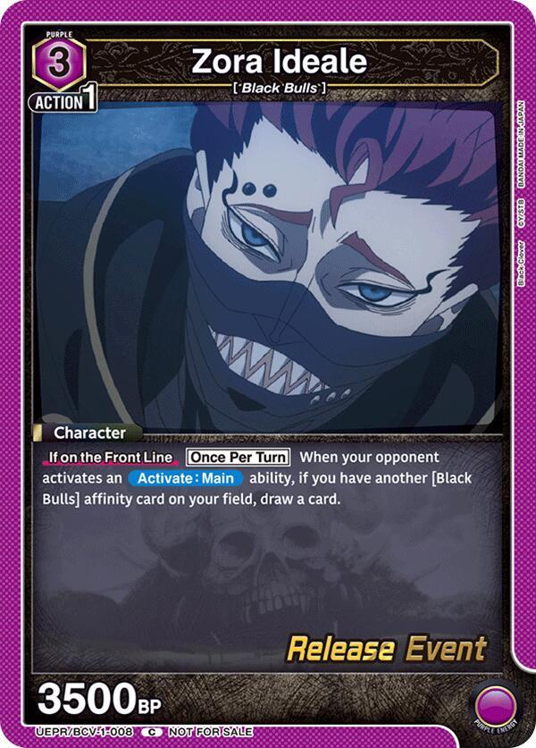 Zora Ideale UEPR/BCV-1-008 card from UE08BT: Black Clover Release Event Cards
