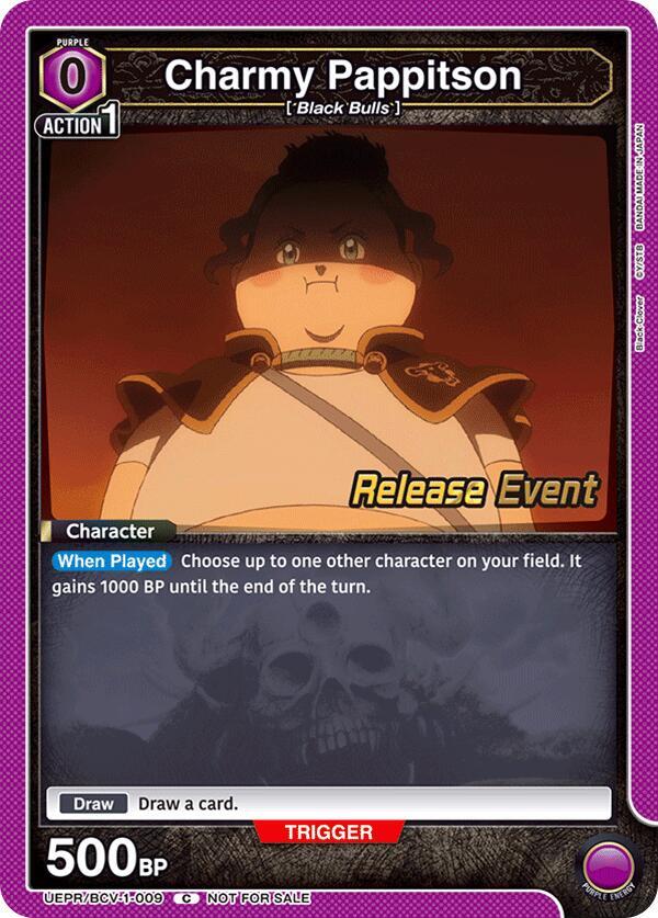 Charmy Pappitson UEPR/BCV-1-009 card from UE08BT: Black Clover Release Event Cards