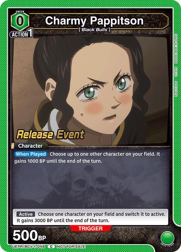 Charmy Pappitson UEPR/BCV-1-048 card from UE08BT: Black Clover Release Event Cards