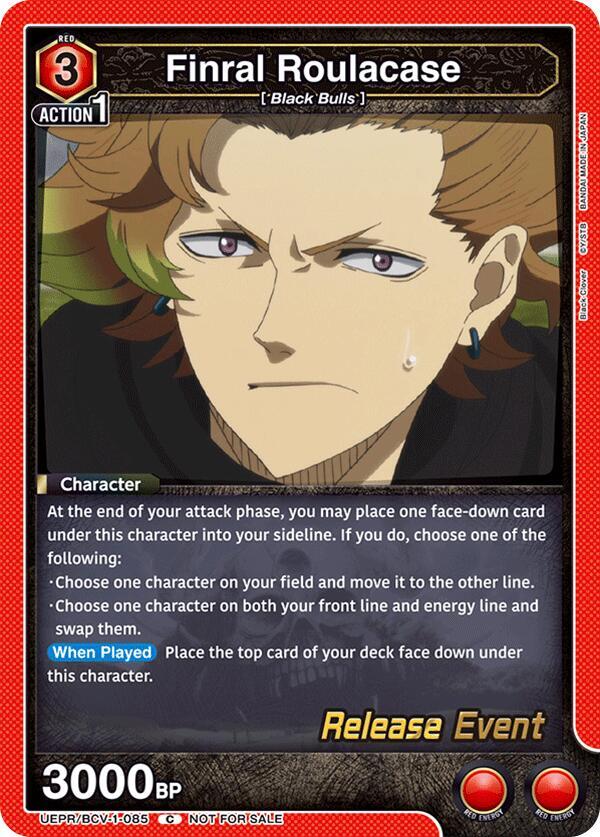 Finral Roulacase UEPR/BCV-1-085 card from UE08BT: Black Clover Release Event Cards