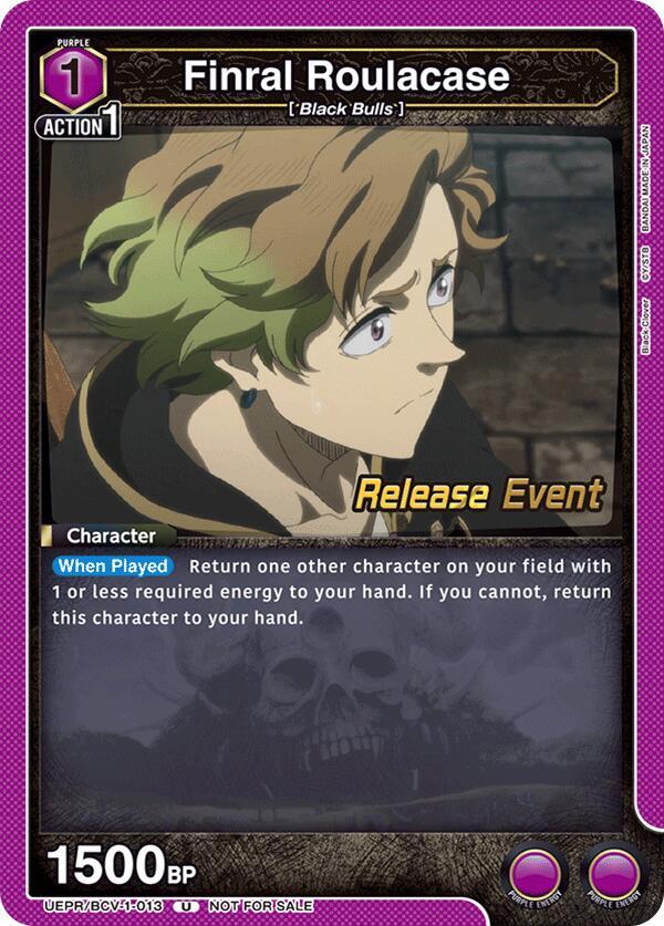 Finral Roulacase UEPR/BCV-1-013 card from UE08BT: Black Clover Release Event Cards
