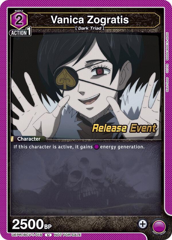 Vanica Zogratis UEPR/BCV-1-018 card from UE08BT: Black Clover Release Event Cards
