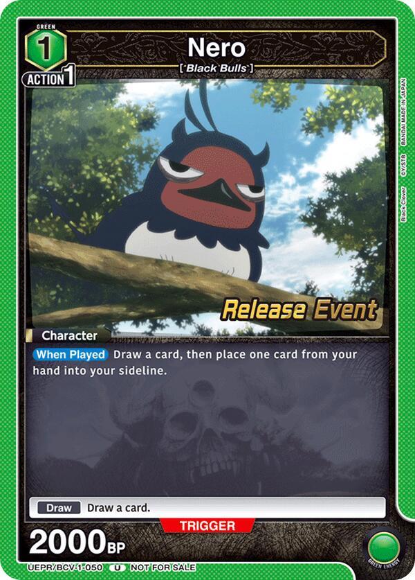 Nero UEPR/BCV-1-050 card from UE08BT: Black Clover Release Event Cards