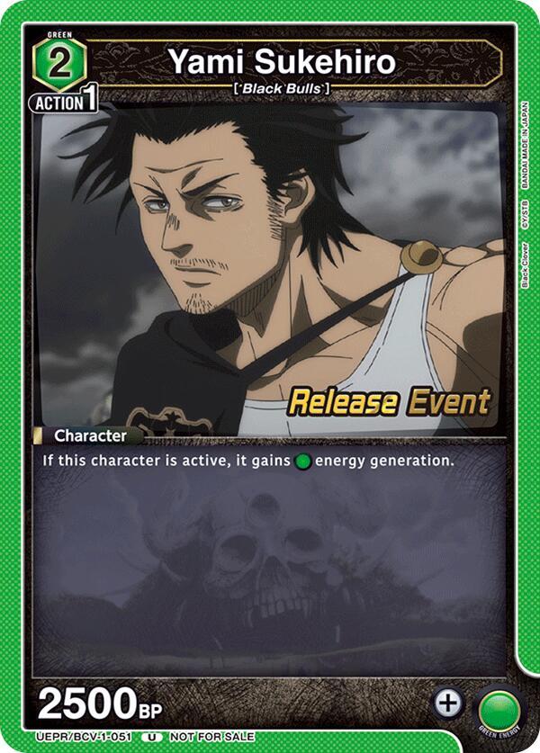 Yami Sukehiro UEPR/BCV-1-051 card from UE08BT: Black Clover Release Event Cards