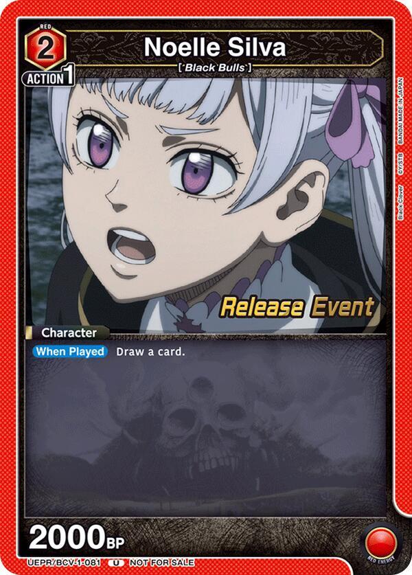 Noelle Silva UEPR/BCV-1-081 card from UE08BT: Black Clover Release Event Cards