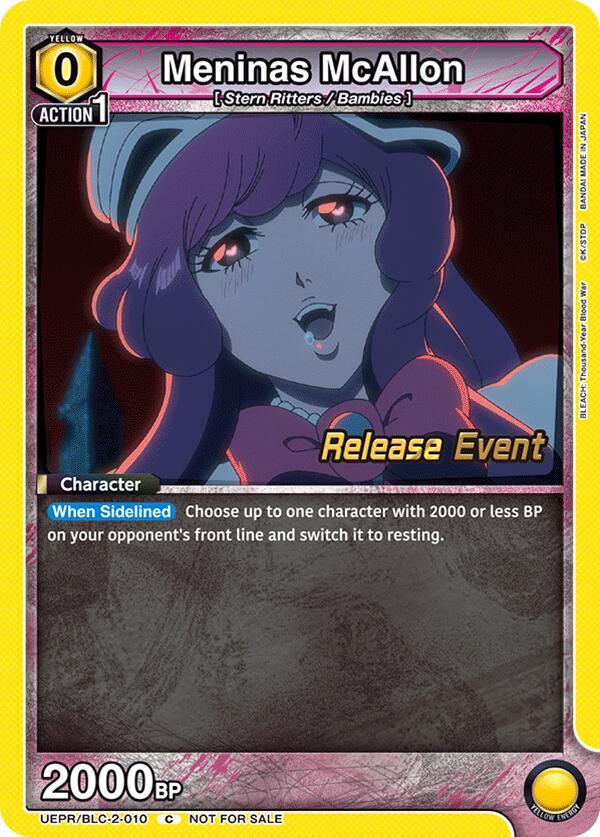 Meninas McAllon UEPR/BLC-2-010 card from UEX01BT: BLEACH: Thousand-Year Blood War Vol.2 Release Event Cards