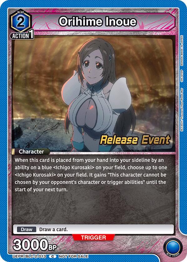 Orihime Inoue UEPR/BLC-2-013 card from UEX01BT: BLEACH: Thousand-Year Blood War Vol.2 Release Event Cards