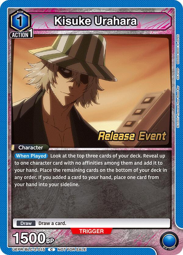 Kisuke Urahara UEPR/BLC-2-015 card from UEX01BT: BLEACH: Thousand-Year Blood War Vol.2 Release Event Cards
