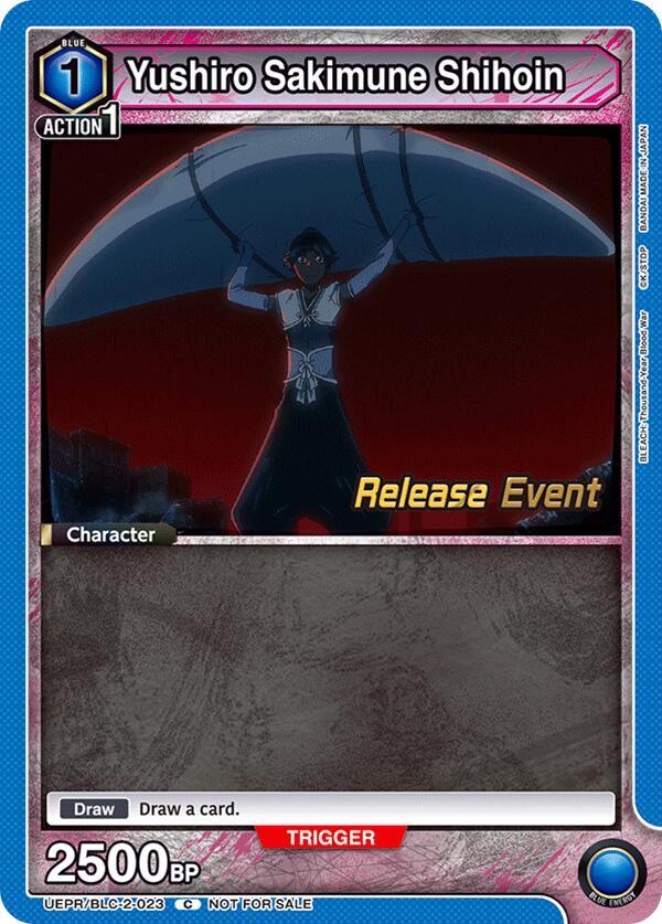 Yushiro Sakimune Shihoin UEPR/BLC-2-023 card from UEX01BT: BLEACH: Thousand-Year Blood War Vol.2 Release Event Cards