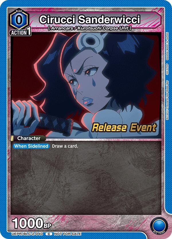 Cirucci Sanderwicci UEPR/BLC-2-040 card from UEX01BT: BLEACH: Thousand-Year Blood War Vol.2 Release Event Cards