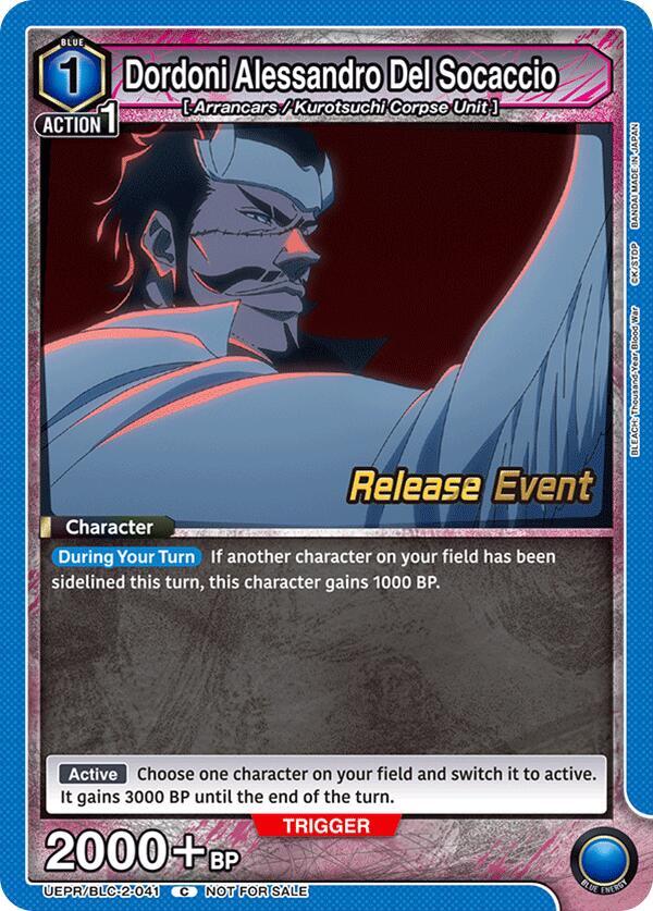 Dordoni Alessandro Del Socaccio UEPR/BLC-2-041 card from UEX01BT: BLEACH: Thousand-Year Blood War Vol.2 Release Event Cards