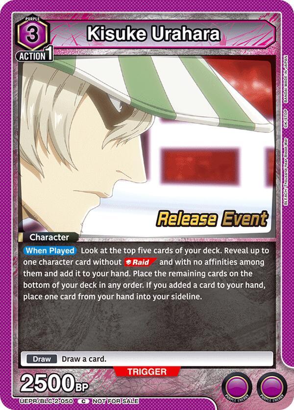 Kisuke Urahara UEPR/BLC-2-050 card from UEX01BT: BLEACH: Thousand-Year Blood War Vol.2 Release Event Cards