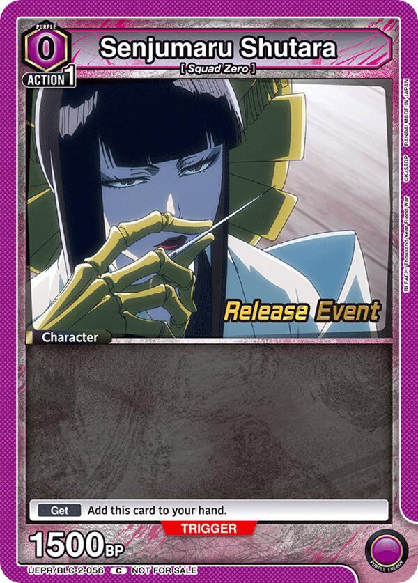 Senjumaru Shutara UEPR/BLC-2-056 card from UEX01BT: BLEACH: Thousand-Year Blood War Vol.2 Release Event Cards